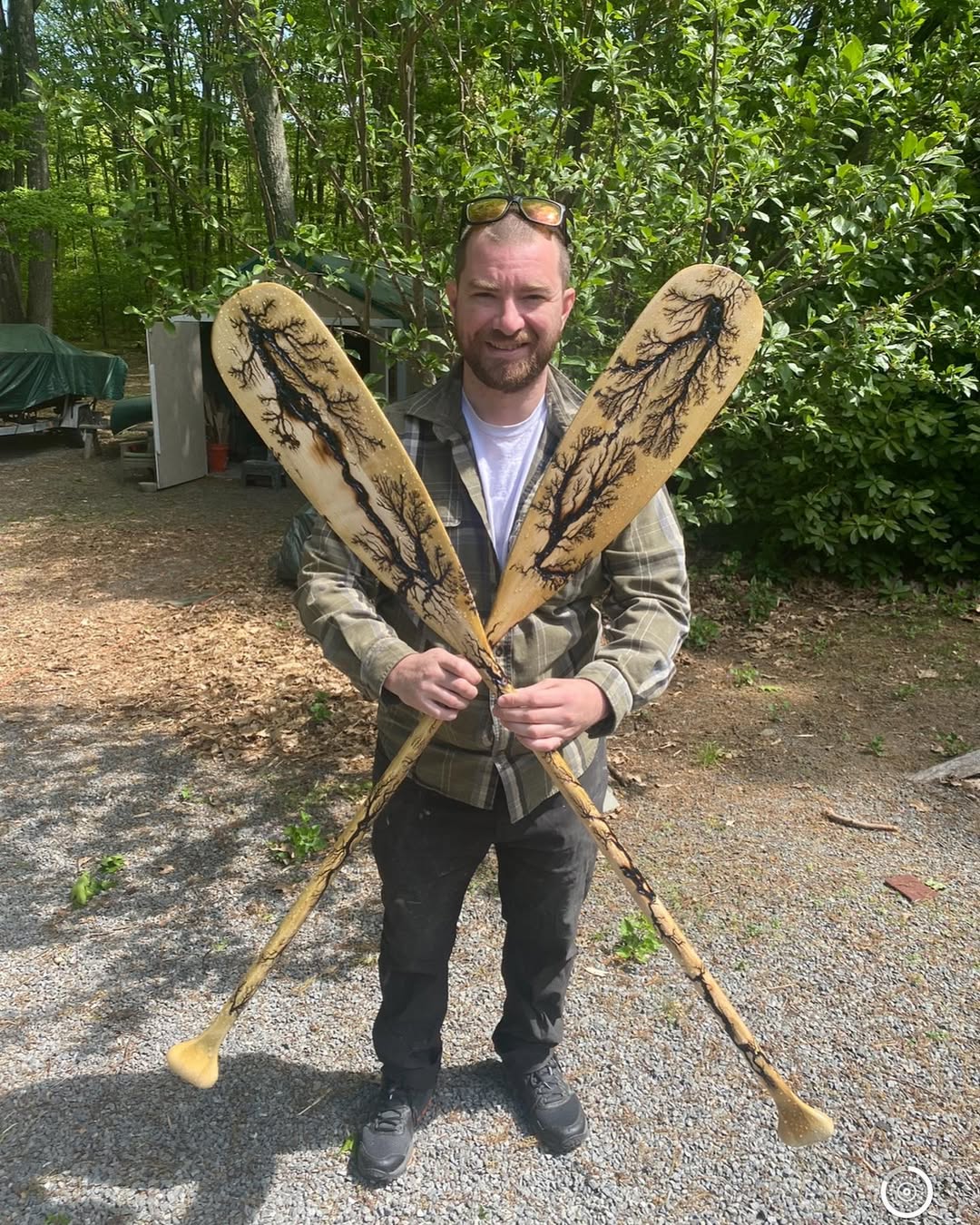 Hand-burned Lichtenberg paddles
