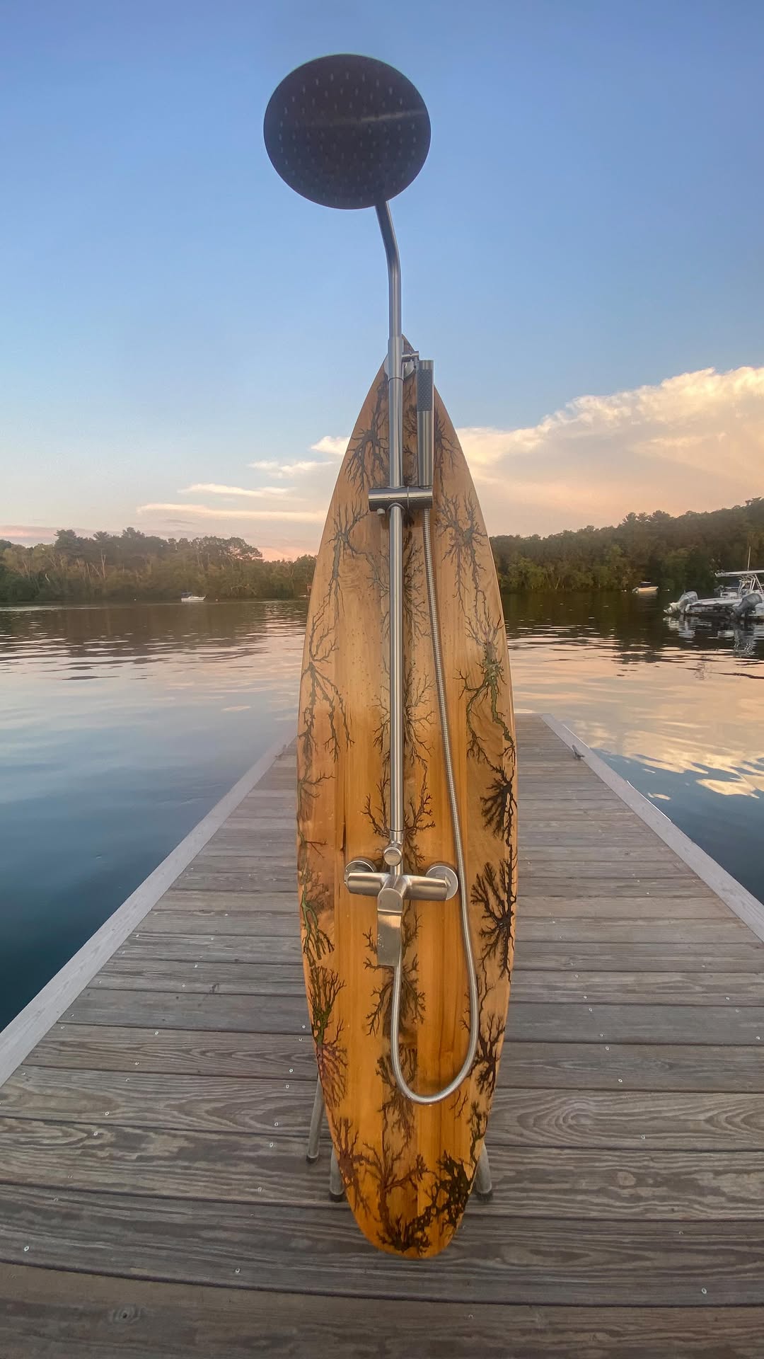 Custom surfboard shower
